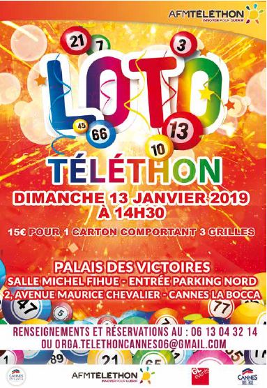Téléthon : Loto quine 16 novembre à Marquise