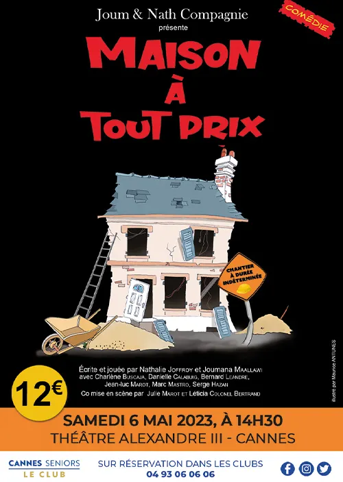 affiche théâtre maison à tout prix