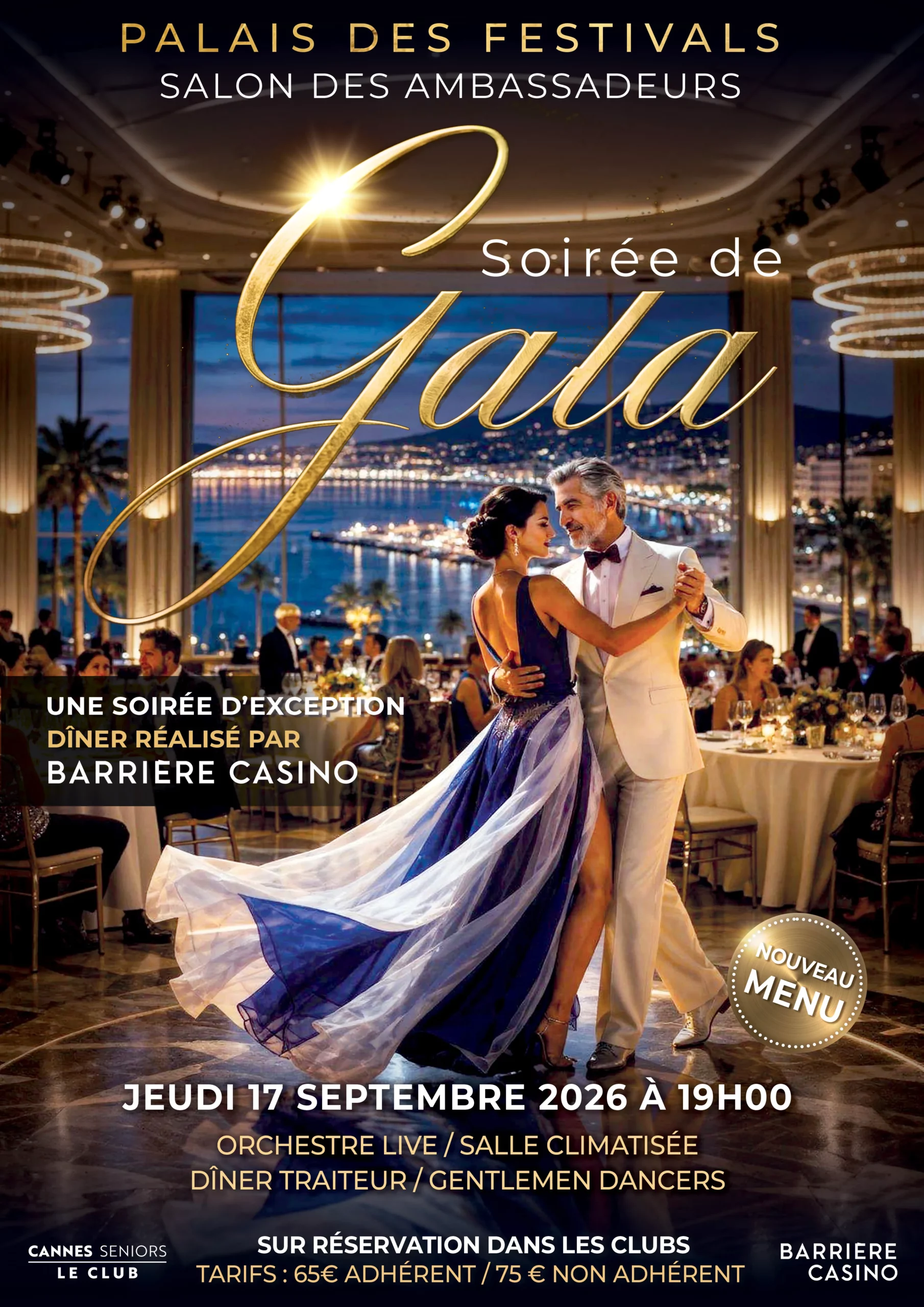 Affiche du Gala de l'Été 2026 au Palais des Festivals de Cannes